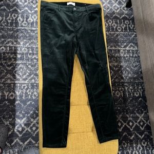 Ann Taylor Loft Modern Forest Green corduroy 10P / 30